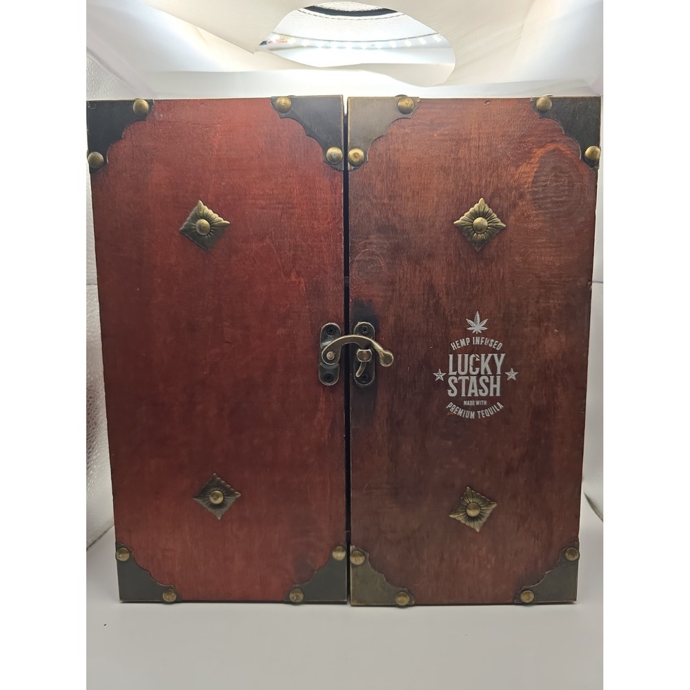 Lucky Stash Hemp Infused Tequila Wooden Box Edition Case ONLY Empty Craft